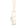 Thumbnail Image 2 of KAY Lab-Grown Diamonds Oval & Round-Cut Necklace 1/2 ct tw 10K Yellow Gold 18"