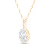 Thumbnail Image 3 of KAY Lab-Grown Diamonds Oval & Round-Cut Necklace 1/2 ct tw 10K Yellow Gold 18"