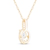 Thumbnail Image 4 of KAY Lab-Grown Diamonds Oval & Round-Cut Necklace 1/2 ct tw 10K Yellow Gold 18"