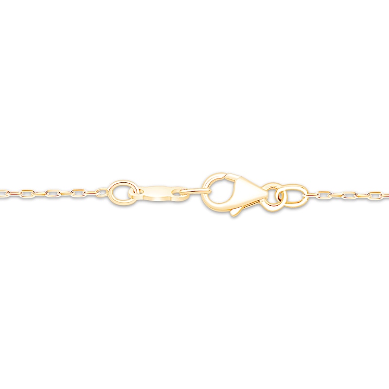 Main Image 5 of KAY Lab-Grown Diamonds Oval & Round-Cut Necklace 1/2 ct tw 10K Yellow Gold 18"
