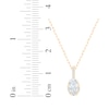 Thumbnail Image 6 of KAY Lab-Grown Diamonds Oval & Round-Cut Necklace 1/2 ct tw 10K Yellow Gold 18"