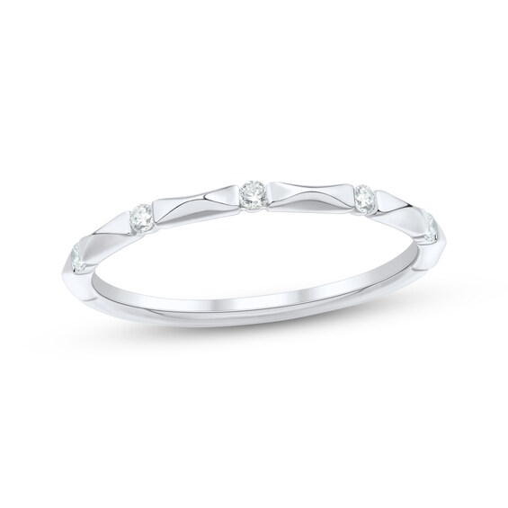 Now + Forever Diamond Five-Stone Anniversary Ring 1/15 ct tw 10K White Gold