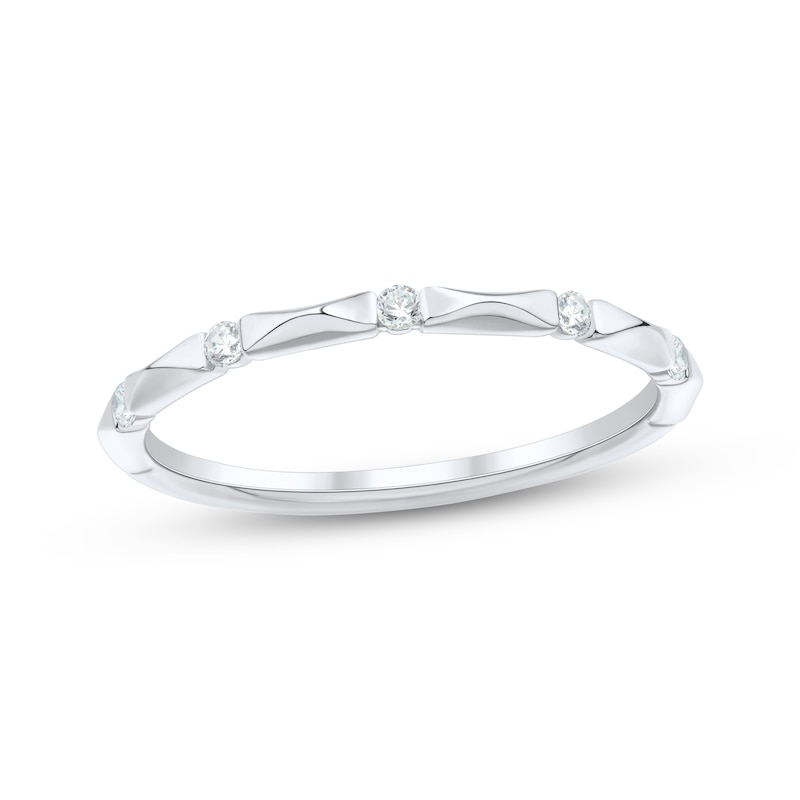 Main Image 1 of Now + Forever Diamond Five-Stone Anniversary Ring 1/15 ct tw 10K White Gold