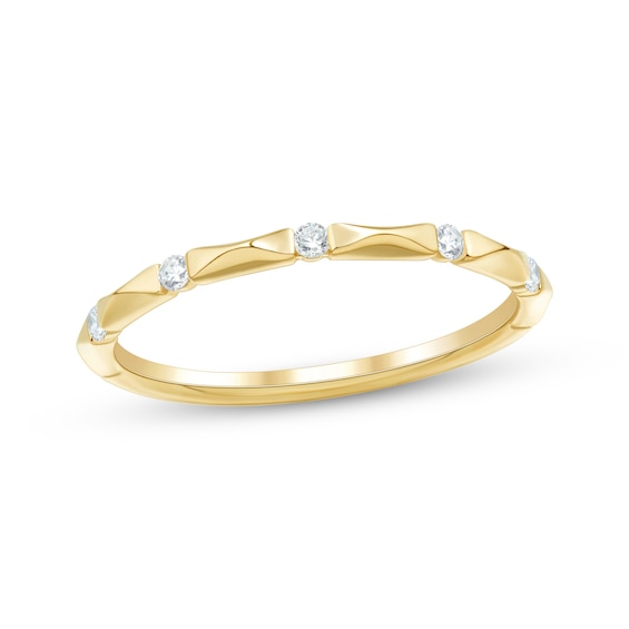 Now + Forever Diamond Five-Stone Anniversary Ring 1/15 ct tw 10K Yellow Gold