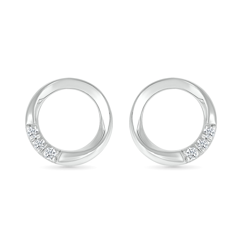 Main Image 1 of KAY Lab-Grown Diamonds Circle Studs 1/20 ct tw Sterling Silver