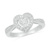 Thumbnail Image 1 of Diamond Accent Heart Promise Ring Sterling Silver