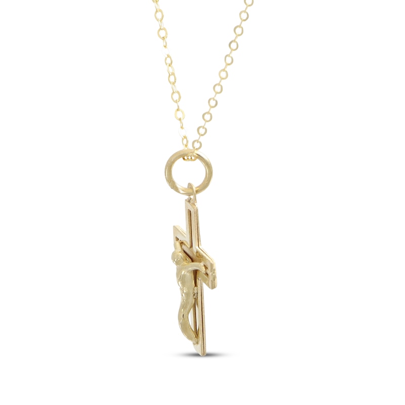 Main Image 2 of Crucifix Necklace 10K Yellow Gold 18"