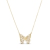 Thumbnail Image 1 of Italian Brilliance Openwork Butterfly Necklace 14K Yellow Gold 18"