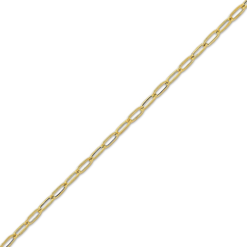 Main Image 3 of Paperclip Chain & Heart Charm Toggle Bracelet Hollow 10K Yellow Gold 7.5"