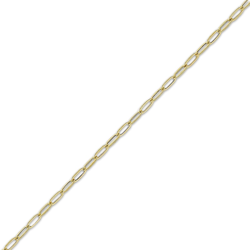 Main Image 2 of Paperclip Chain & Heart Charm Toggle Necklace Hollow 10K Yellow Gold 18"
