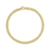 Thumbnail Image 2 of 3.7mm Herringbone Curb Chain Bracelet Hollow 10K Yellow Gold 7.5"