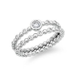 Rocksbox Lab-Grown Diamond Two-Ring Set 1/4 ct tw Sterling Silver