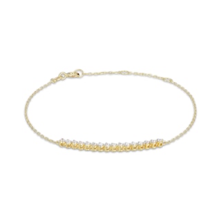 Rocksbox Lab-Grown Diamond The Everyday Half Tennis Bracelet 1/4 ct tw 24K Yellow Gold Vermeil Sterling Silver 9"