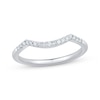 Thumbnail Image 0 of Diamond Contour Wedding Band 1/10 ct tw 14K White Gold