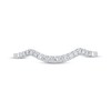 Thumbnail Image 3 of Diamond Contour Wedding Band 1/10 ct tw 14K White Gold