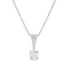 Diamond Solitaire Gift Set 1/2 ct tw 10K White Gold 18"