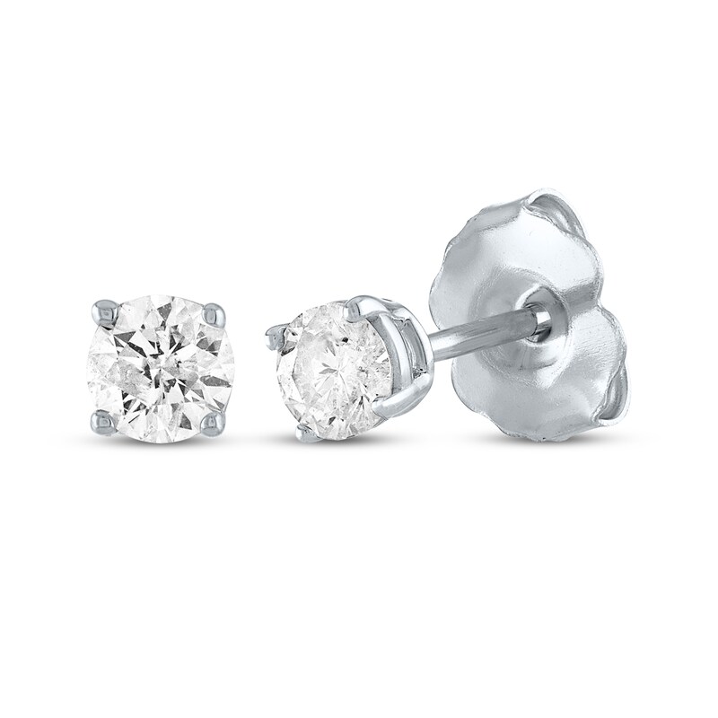 Diamond Solitaire Gift Set 1/2 ct tw 10K White Gold 18"