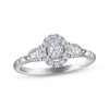 Thumbnail Image 0 of Oval-Cut & Pear-Shaped Three-Stone Diamond Engagement Ring 1/3 ct tw 14K White Gold