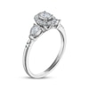 Thumbnail Image 1 of Oval-Cut & Pear-Shaped Three-Stone Diamond Engagement Ring 1/3 ct tw 14K White Gold