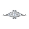 Thumbnail Image 2 of Oval-Cut & Pear-Shaped Three-Stone Diamond Engagement Ring 1/3 ct tw 14K White Gold