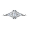 Thumbnail Image 3 of Now + Forever Oval-Cut & Pear-Shaped Three-Stone Diamond Engagement Ring 1/3 ct tw 14K White Gold