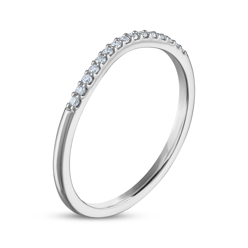 Main Image 9 of Now + Forever Round-Cut Diamond Wedding Band 1/10 ct tw 14K White Gold