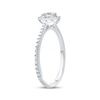 Thumbnail Image 2 of Multi-Diamond Heart Halo Promise Ring 1/6 ct tw Sterling Silver