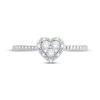 Thumbnail Image 2 of Multi-Diamond Center Heart Frame Promise Ring 1/6 ct tw Sterling Silver