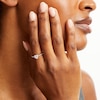 Thumbnail Image 3 of Multi-Diamond Center Heart Frame Promise Ring 1/6 ct tw Sterling Silver