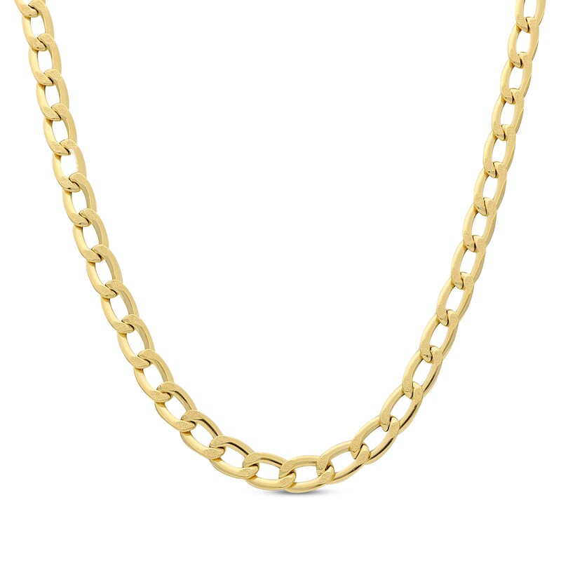 Hollow Link Chain Necklace 7.7mm 10K Yellow Gold 18” Kay