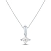 Thumbnail Image 1 of Princess-Cut Diamond Solitaire Necklace 1/3 ct tw 14K White Gold 18&quot; (I/I1)