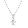 Thumbnail Image 2 of Princess-Cut Diamond Solitaire Necklace 1/3 ct tw 14K White Gold 18&quot; (I/I1)