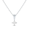 Thumbnail Image 1 of Princess-Cut Diamond Solitaire Necklace 1/4 ct tw 14K White Gold 18&quot; (I/I2)