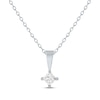 Thumbnail Image 0 of Princess-Cut Diamond Solitaire Necklace 1/4 ct tw 14K White Gold 18" (I/I2)