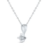 Thumbnail Image 2 of Princess-Cut Diamond Solitaire Necklace 1/4 ct tw 14K White Gold 18" (I/I2)