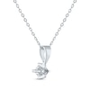 Thumbnail Image 3 of Princess-Cut Diamond Solitaire Necklace 1/4 ct tw 14K White Gold 18&quot; (I/I2)