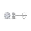 Thumbnail Image 2 of THE LEO Diamond Flower Stud Earrings 1/2 ct tw 14K White Gold