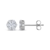 Thumbnail Image 3 of THE LEO Diamond Flower Stud Earrings 1/2 ct tw 14K White Gold