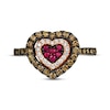 Thumbnail Image 4 of Godiva x Le Vian Ruby & Diamond Ring 5/8 ct tw 14K Strawberry Gold
