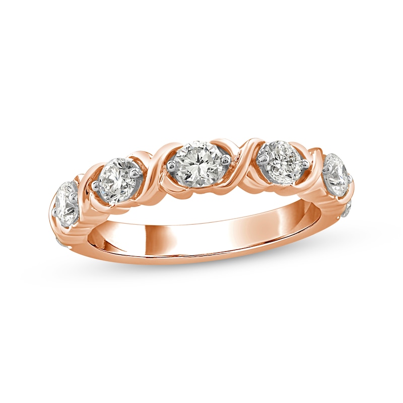 Main Image 1 of Round-Cut Diamond Anniversary Band 1 ct tw 14K Rose Gold