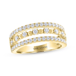 THE LEO Diamond Three-Row Anniversary Band 3/4 ct tw 14K Yellow Gold