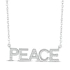 Thumbnail Image 1 of Diamond &quot;Peace&quot; Necklace 1/15 ct tw Sterling Silver 18&quot;