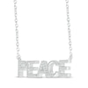 Thumbnail Image 2 of Diamond &quot;Peace&quot; Necklace 1/15 ct tw Sterling Silver 18&quot;