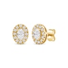 Thumbnail Image 0 of Lab-Created Diamonds by KAY Oval-Cut Halo Stud Earrings 3/4 ct tw 10K Yellow Gold