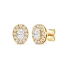 Thumbnail Image 1 of KAY Lab-Grown Diamonds Oval-Cut Halo Stud Earrings 3/4 ct tw 10K Yellow Gold