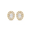 Thumbnail Image 1 of Lab-Created Diamonds by KAY Oval-Cut Halo Stud Earrings 3/4 ct tw 10K Yellow Gold
