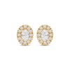 Thumbnail Image 2 of KAY Lab-Grown Diamonds Oval-Cut Halo Stud Earrings 3/4 ct tw 10K Yellow Gold