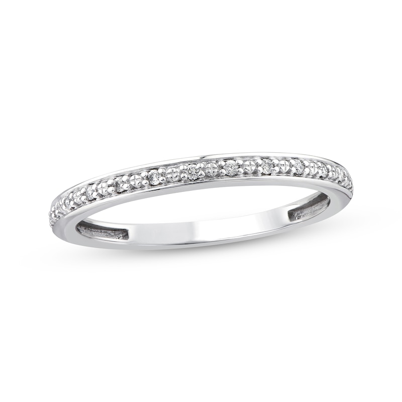 Main Image 1 of Now + Forever Diamond Wedding Band 1/20 ct tw 10K White Gold