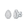 Thumbnail Image 0 of Lab-Created Diamonds by KAY Pear-Shaped Halo Stud Earrings 3/4 ct tw 10K White Gold