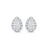 Thumbnail Image 1 of Lab-Created Diamonds by KAY Pear-Shaped Halo Stud Earrings 3/4 ct tw 10K White Gold